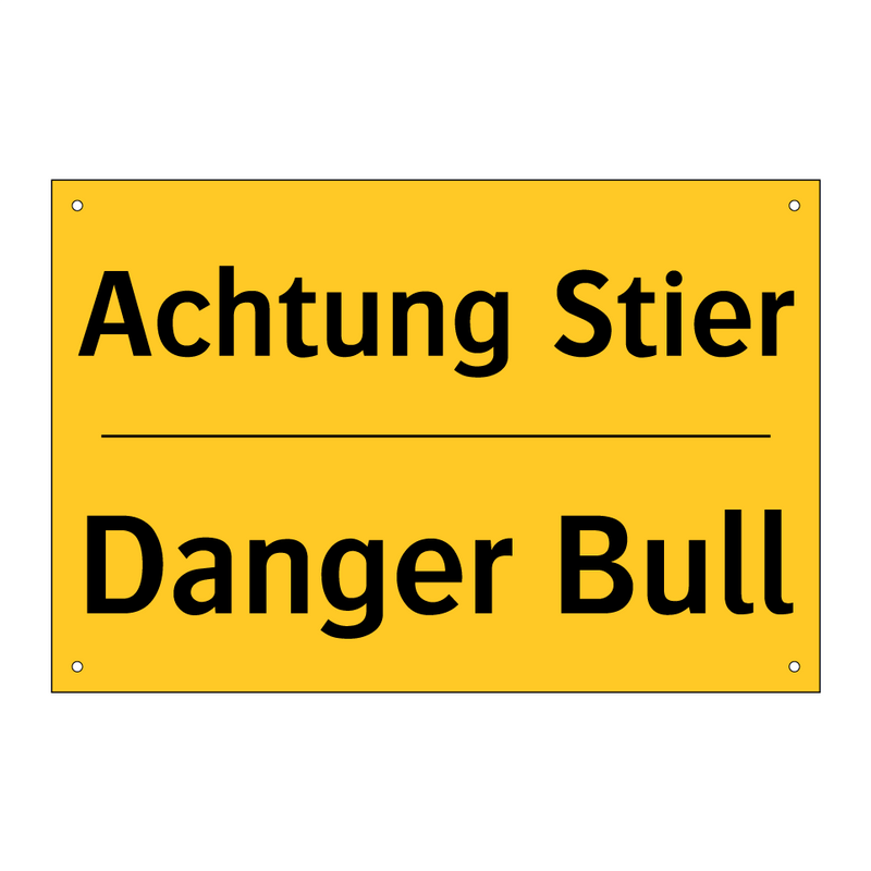 Achtung Stier - Danger Bull