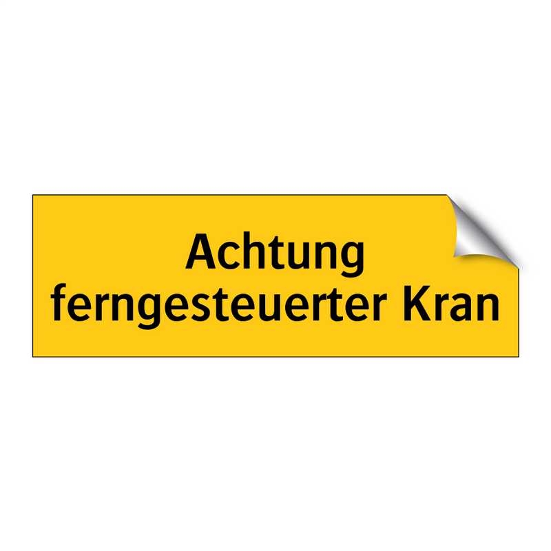 Achtung ferngesteuerter Kran