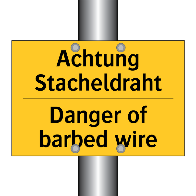 Achtung Stacheldraht - Danger of barbed wire