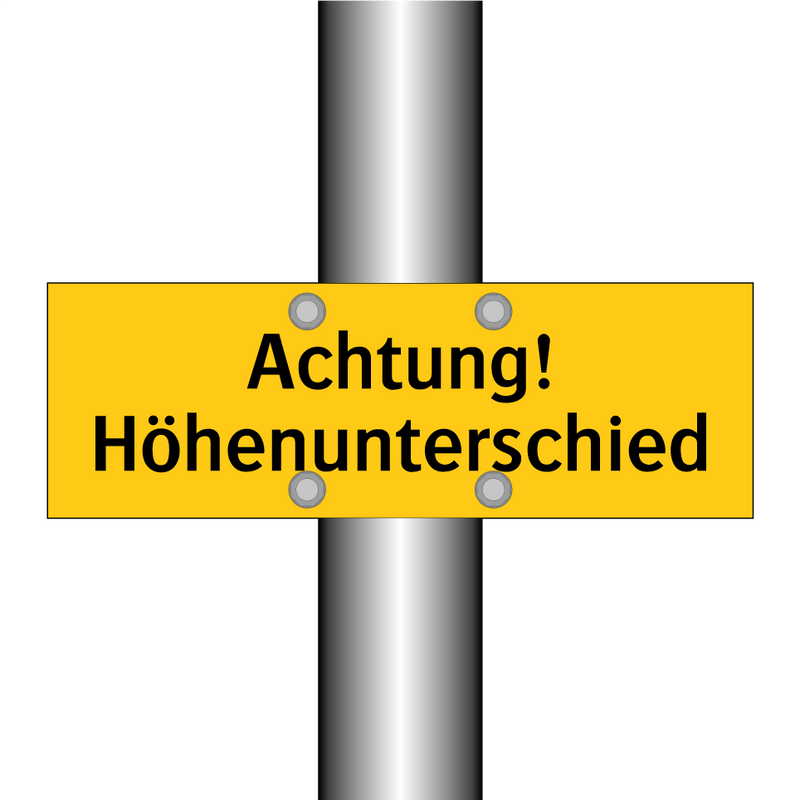 Achtung! Höhenunterschied