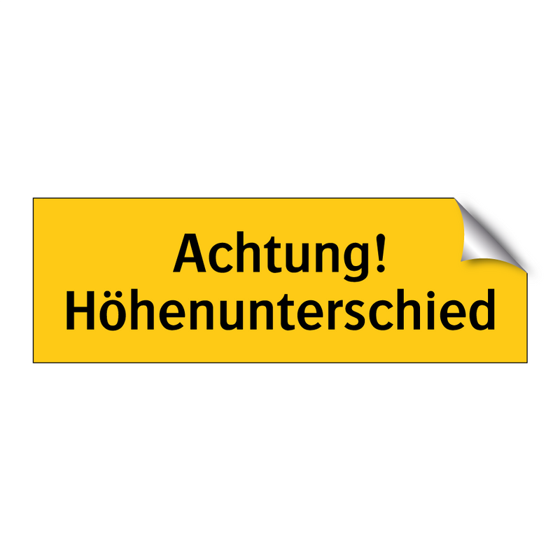 Achtung! Höhenunterschied