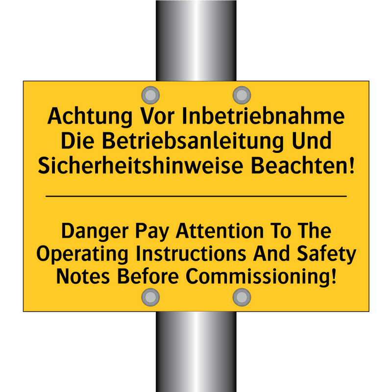 Achtung Vor Inbetriebnahme Die /.../ - Danger Pay Attention To The Operating /.../