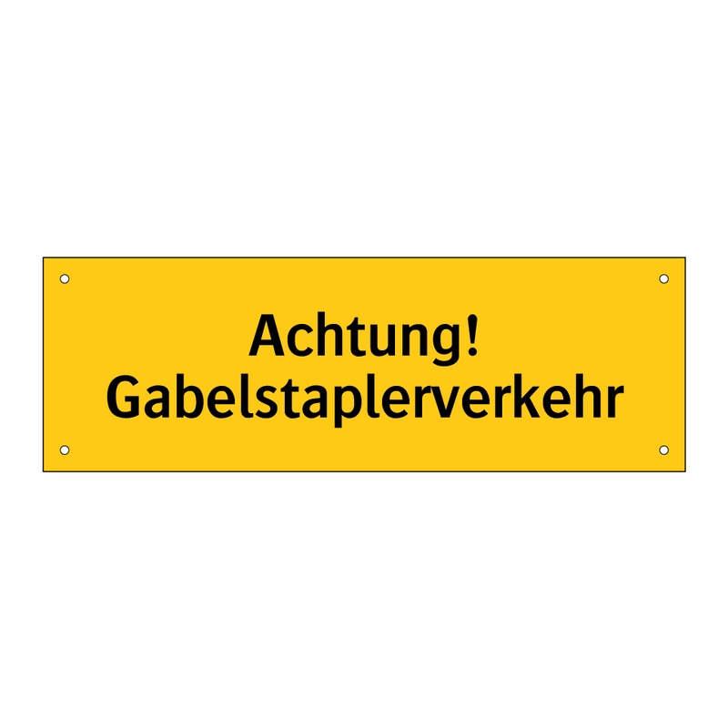 Achtung! Gabelstaplerverkehr