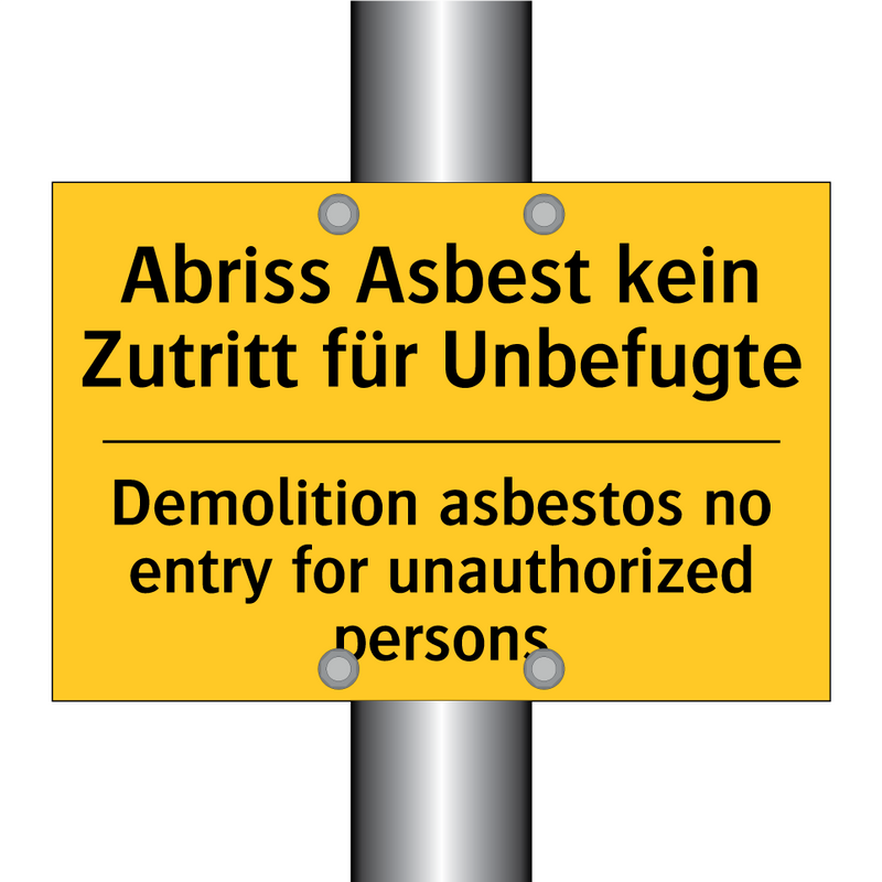 Abriss Asbest kein Zutritt für /.../ - Demolition asbestos no entry for /.../