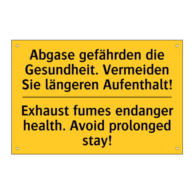 Abgase gefährden die Gesundheit. /.../ - Exhaust fumes endanger health. /.../