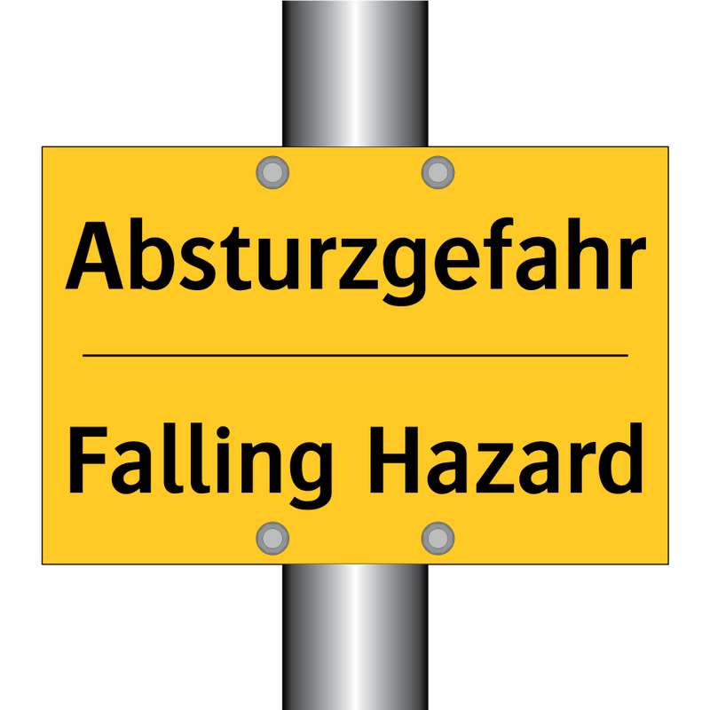 Absturzgefahr - Falling Hazard