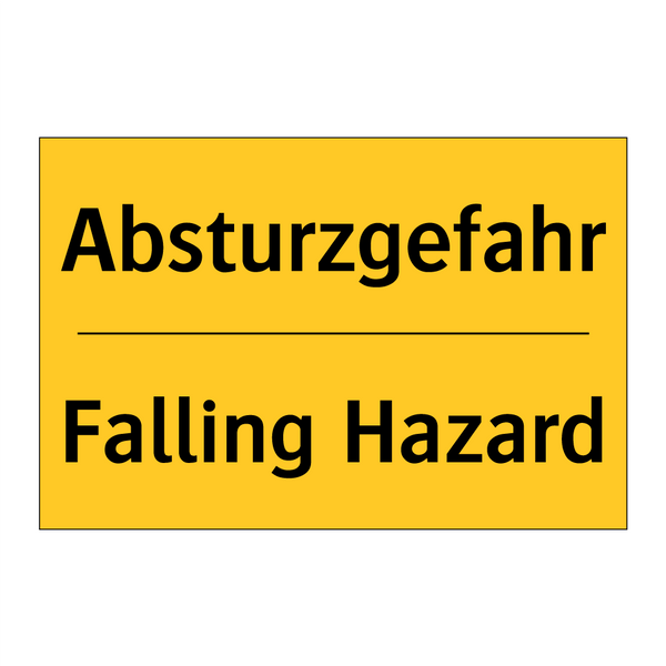 Absturzgefahr - Falling Hazard