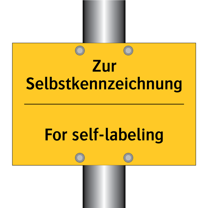 Zur Selbstkennzeichnung - For self-labeling