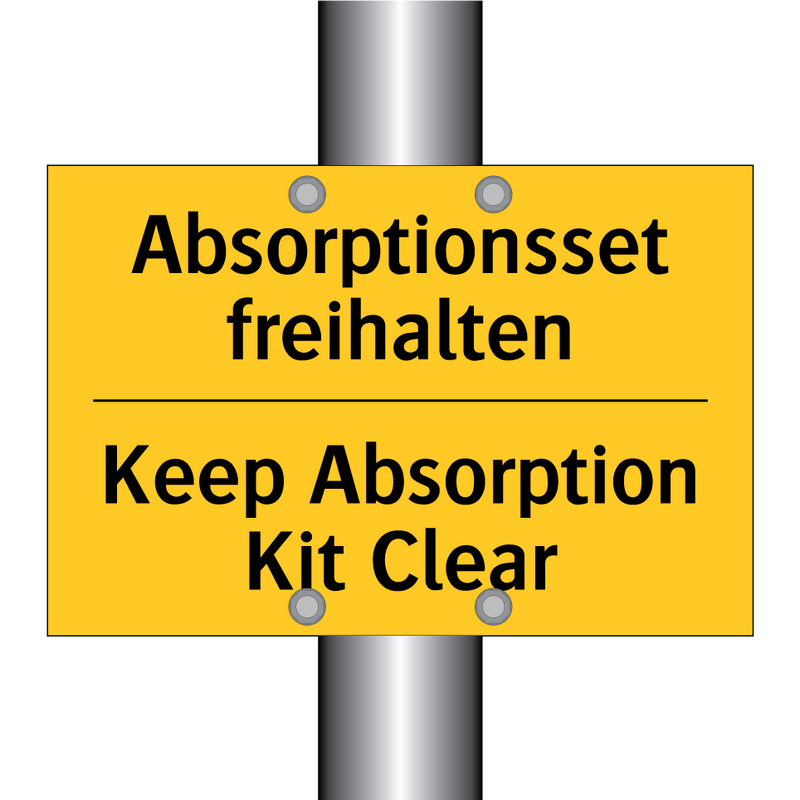 Absorptionsset freihalten - Keep Absorption Kit Clear