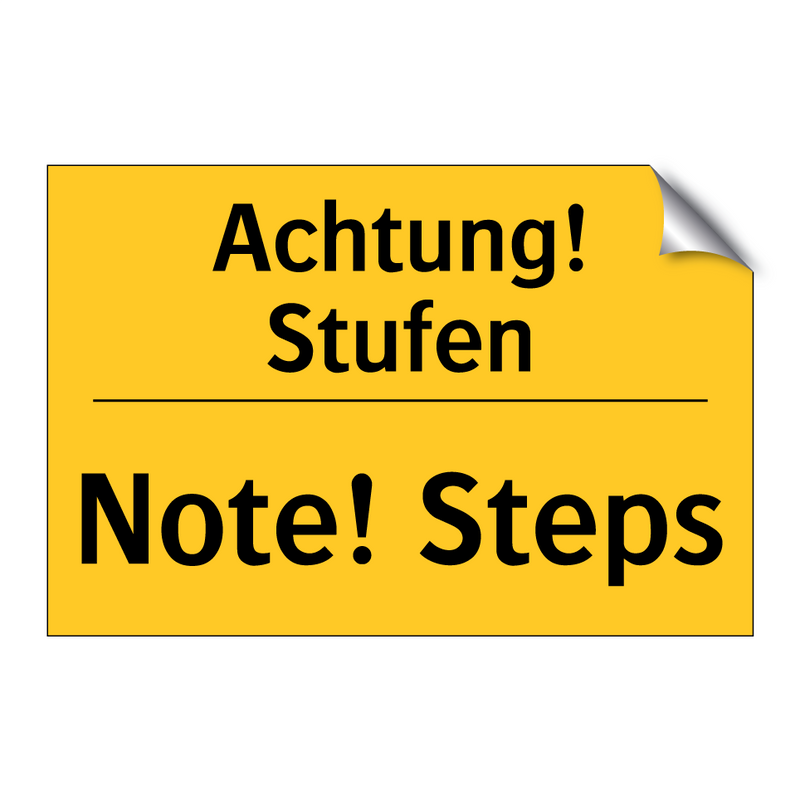 Achtung! Stufen - Note! Steps