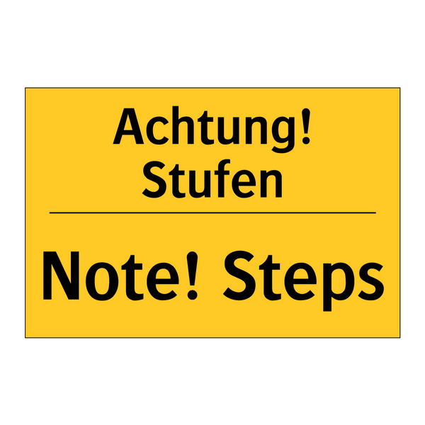 Achtung! Stufen - Note! Steps