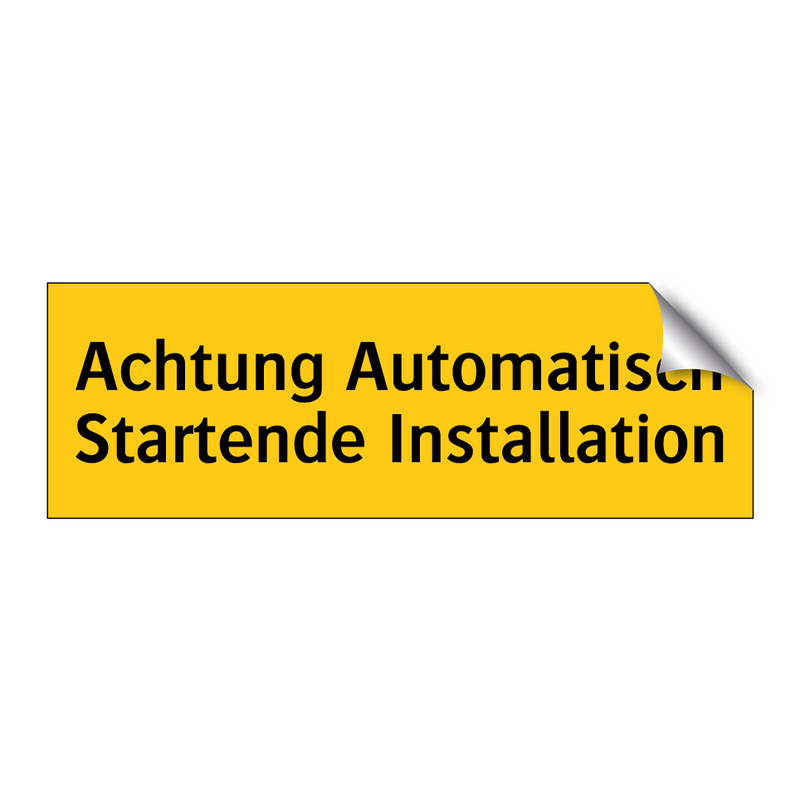 Achtung Automatisch Startende Installation