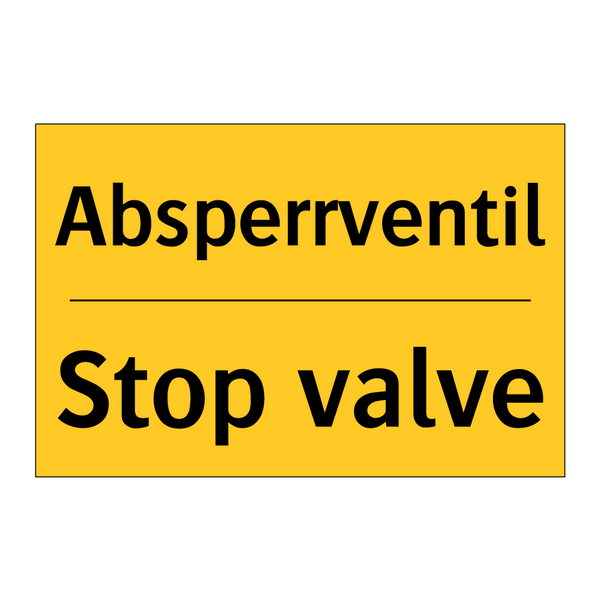 Absperrventil - Stop valve