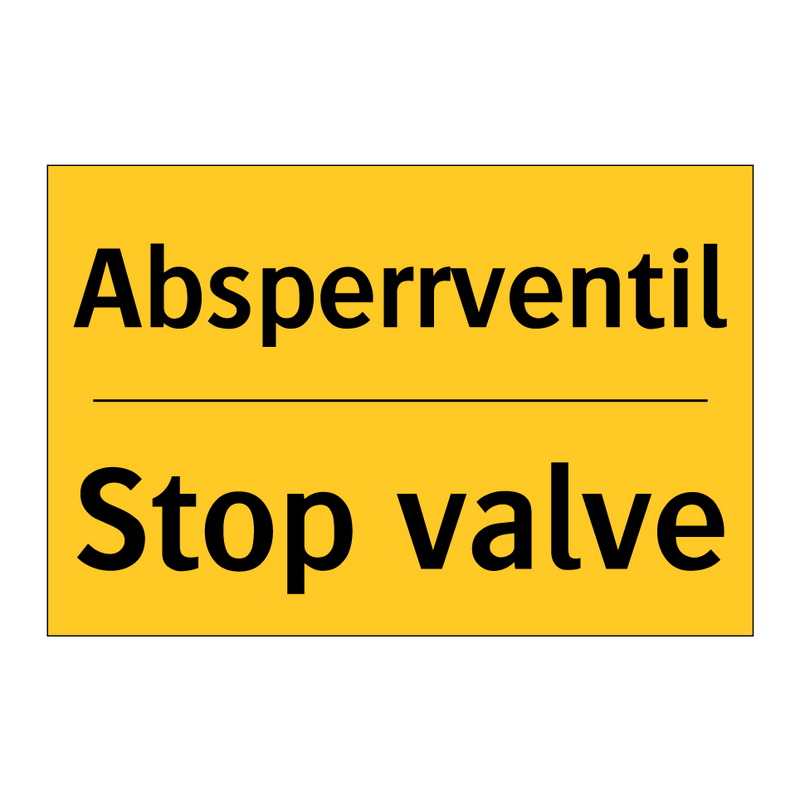 Absperrventil - Stop valve