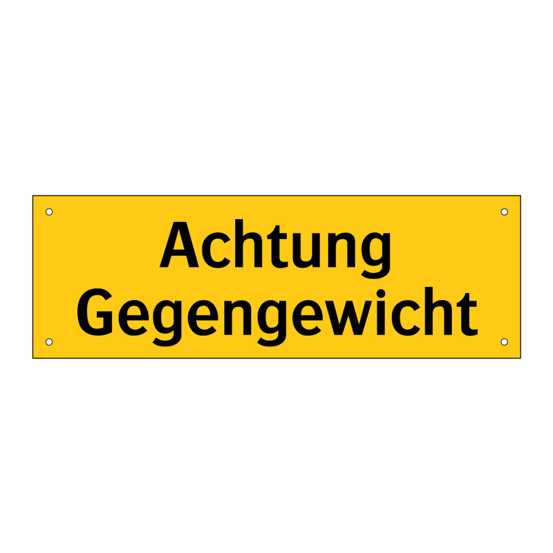 Achtung Gegengewicht