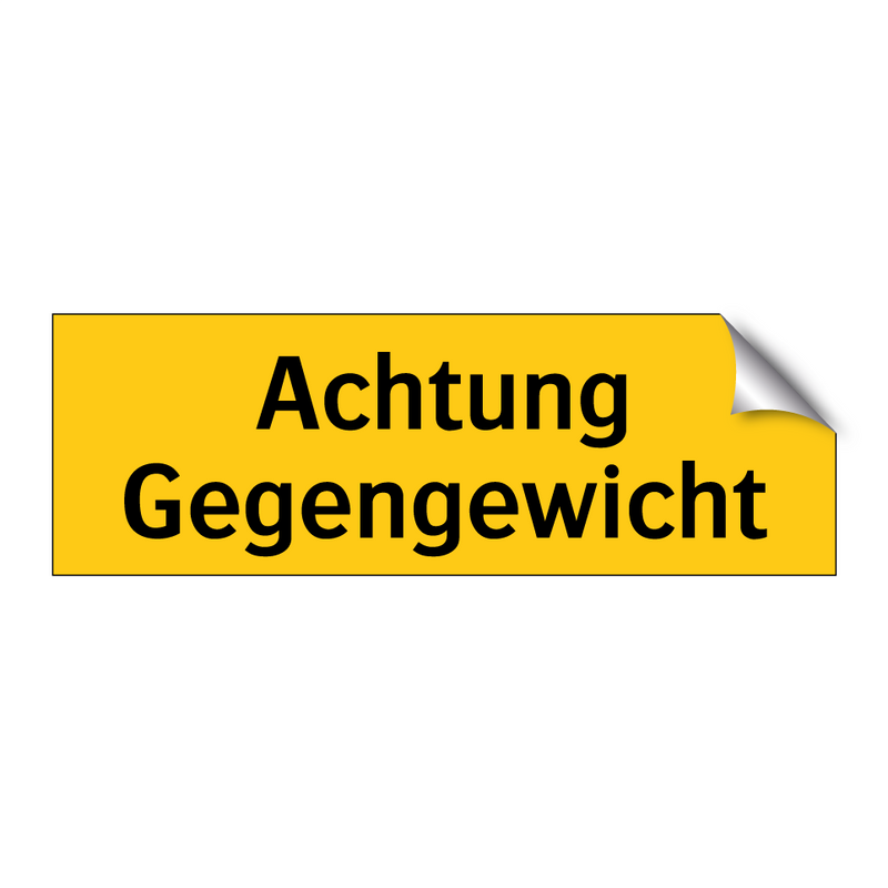 Achtung Gegengewicht