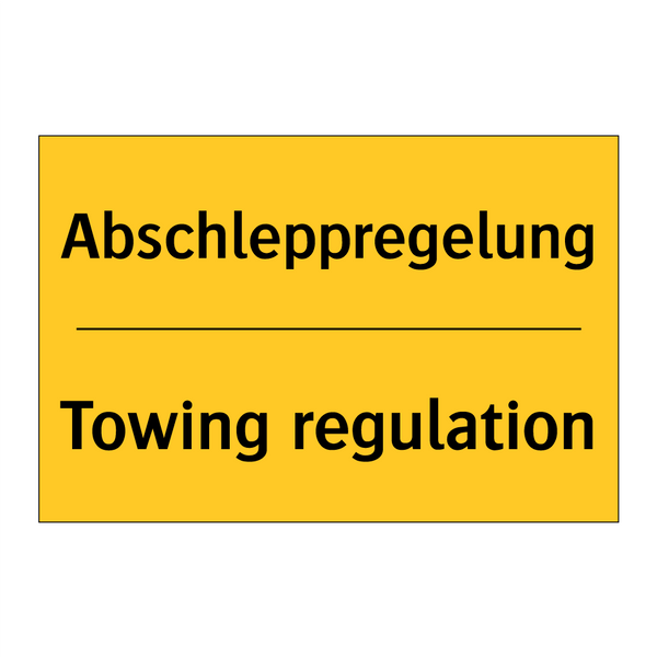 Abschleppregelung - Towing regulation