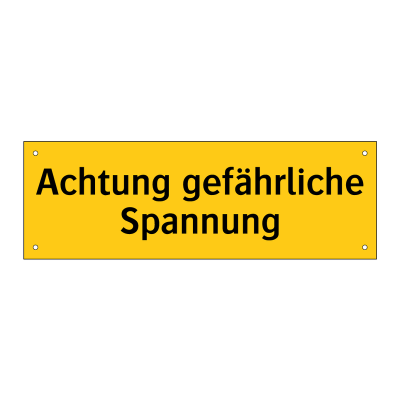 Achtung gefährliche Spannung