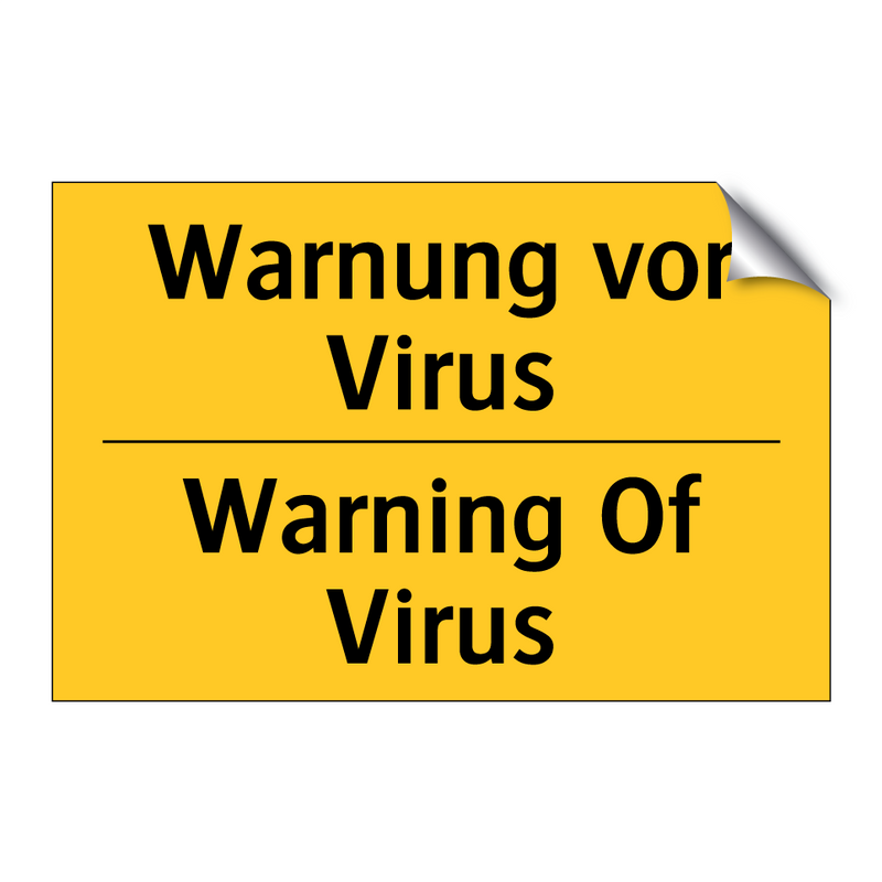 Warnung vor Virus - Warning Of Virus