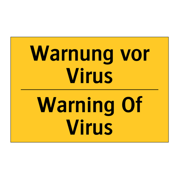 Warnung vor Virus - Warning Of Virus