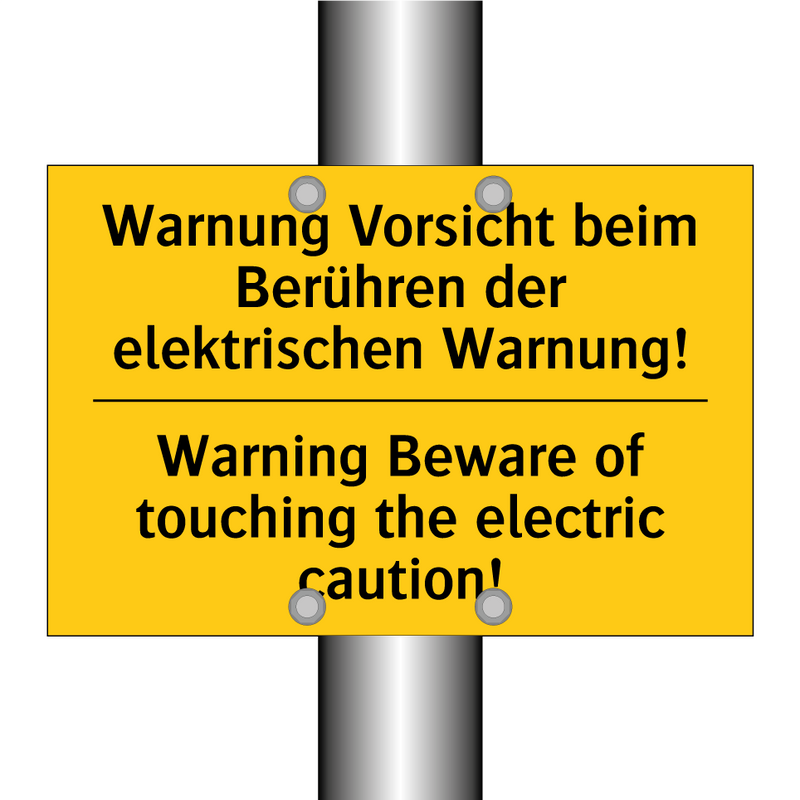 Warnung Vorsicht beim Berühren /.../ - Warning Beware of touching the /.../