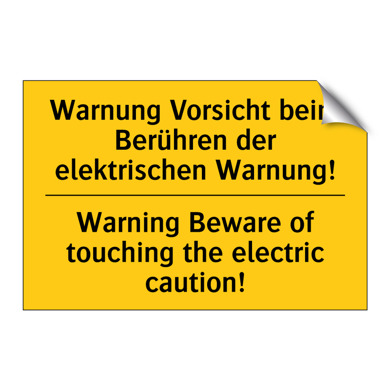 Warnung Vorsicht beim Berühren /.../ - Warning Beware of touching the /.../