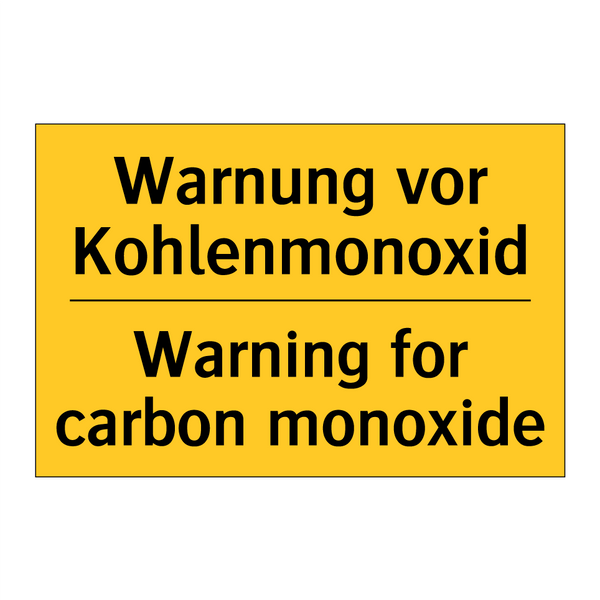 Warnung vor Kohlenmonoxid - Warning for carbon monoxide