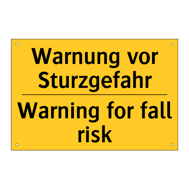 Warnung vor Sturzgefahr - Warning for fall risk