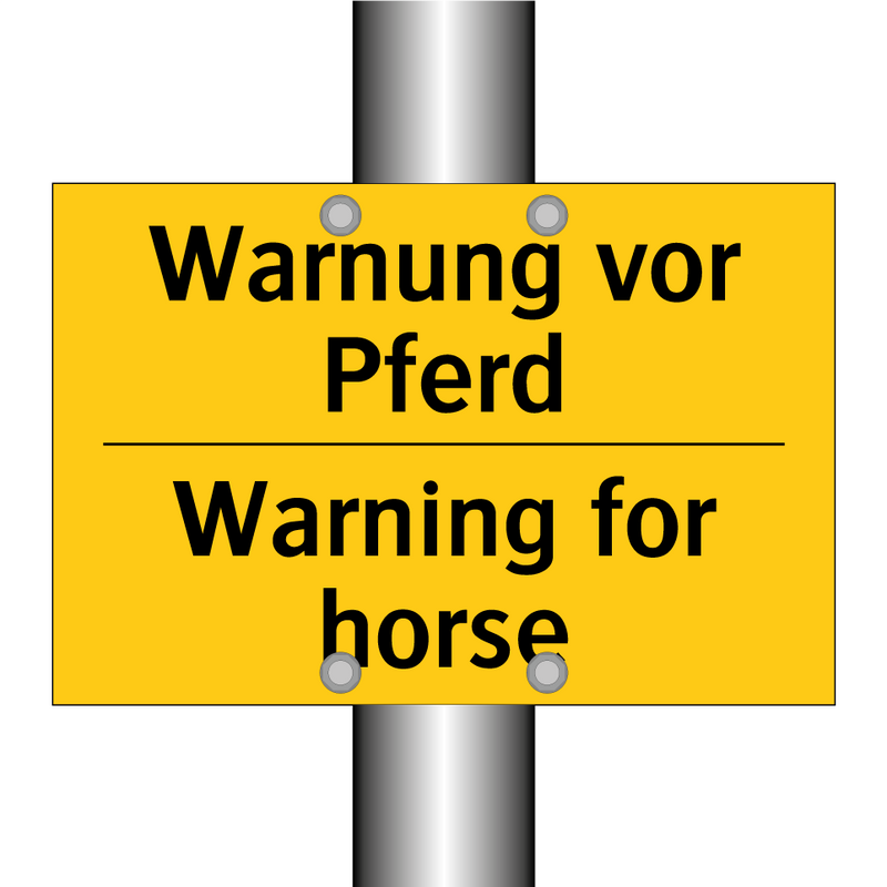 Warnung vor Pferd - Warning for horse