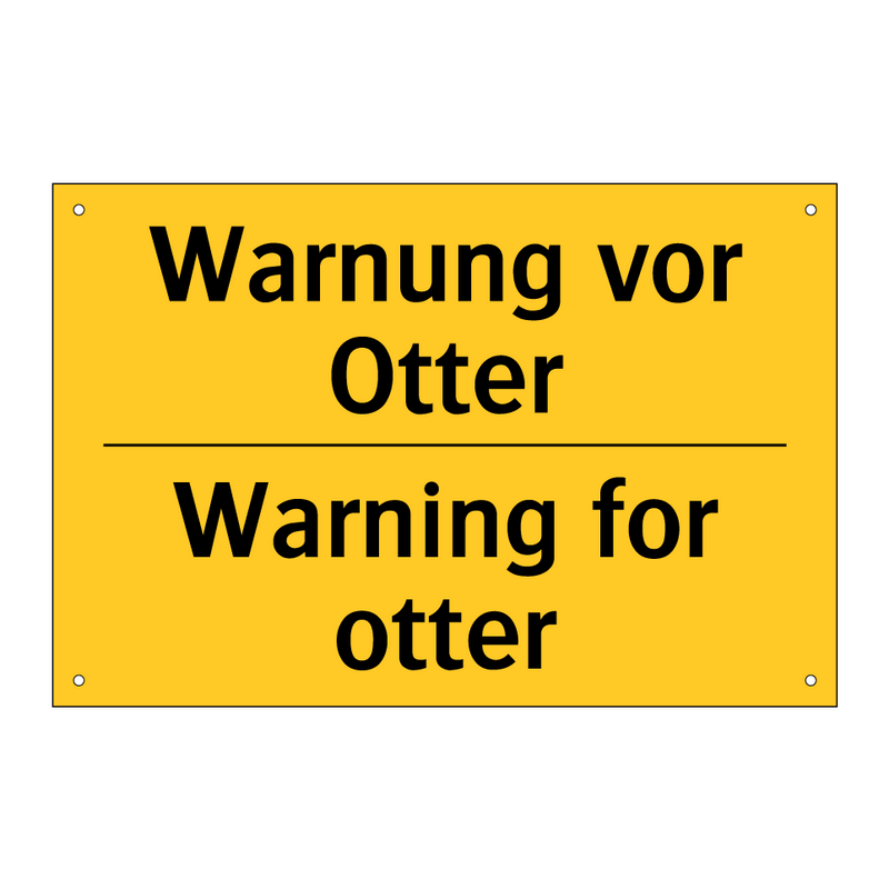 Warnung vor Otter - Warning for otter