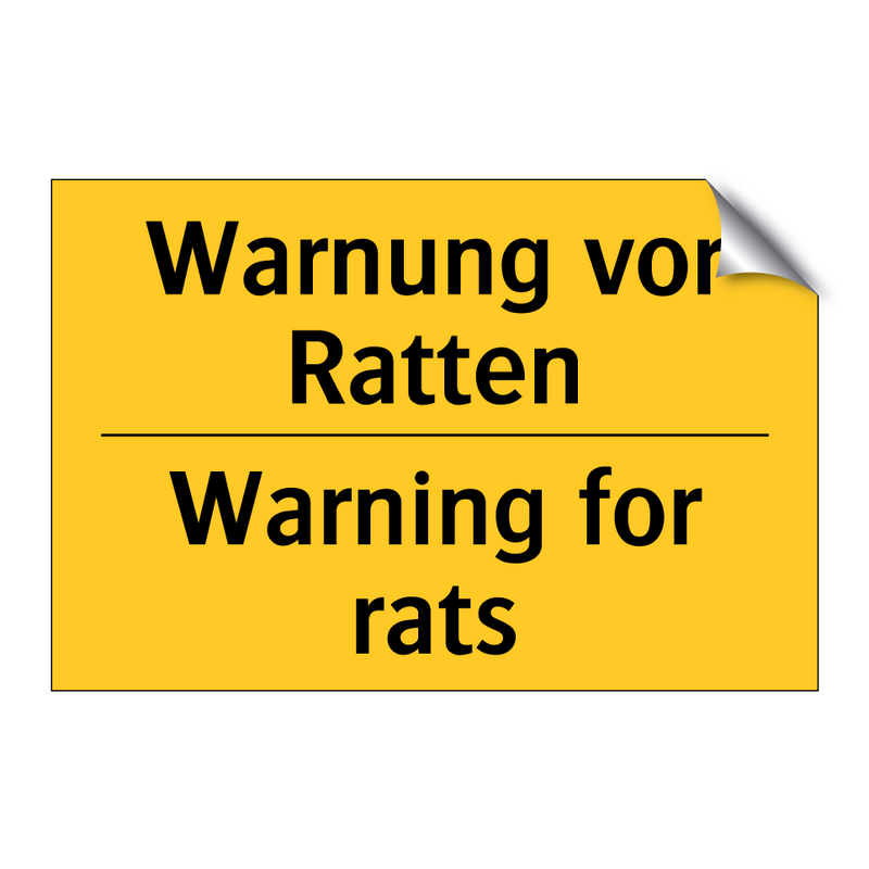 Warnung vor Ratten - Warning for rats