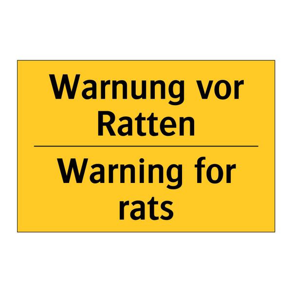 Warnung vor Ratten - Warning for rats