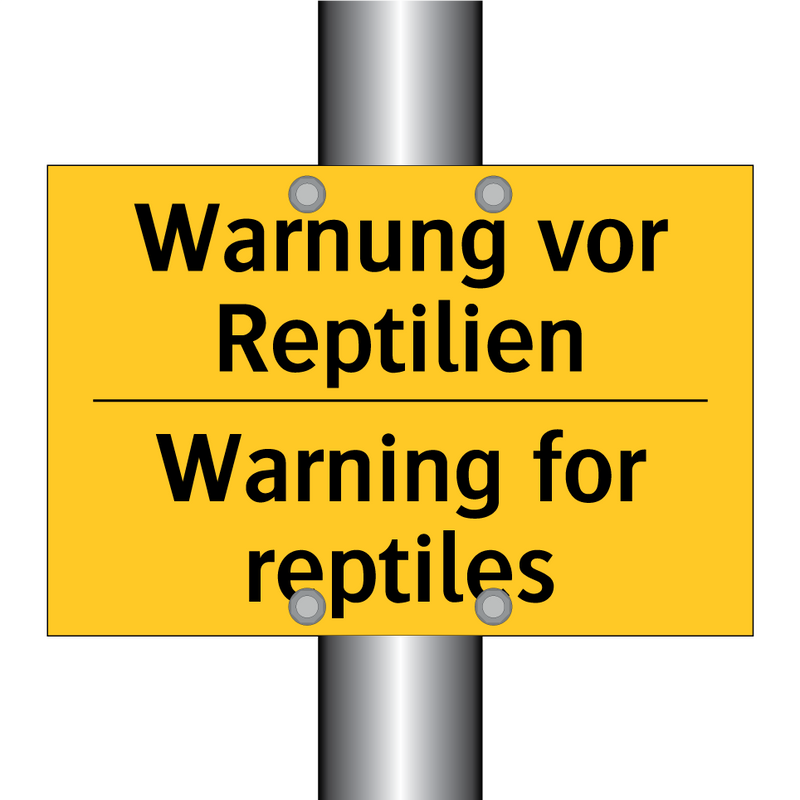 Warnung vor Reptilien - Warning for reptiles