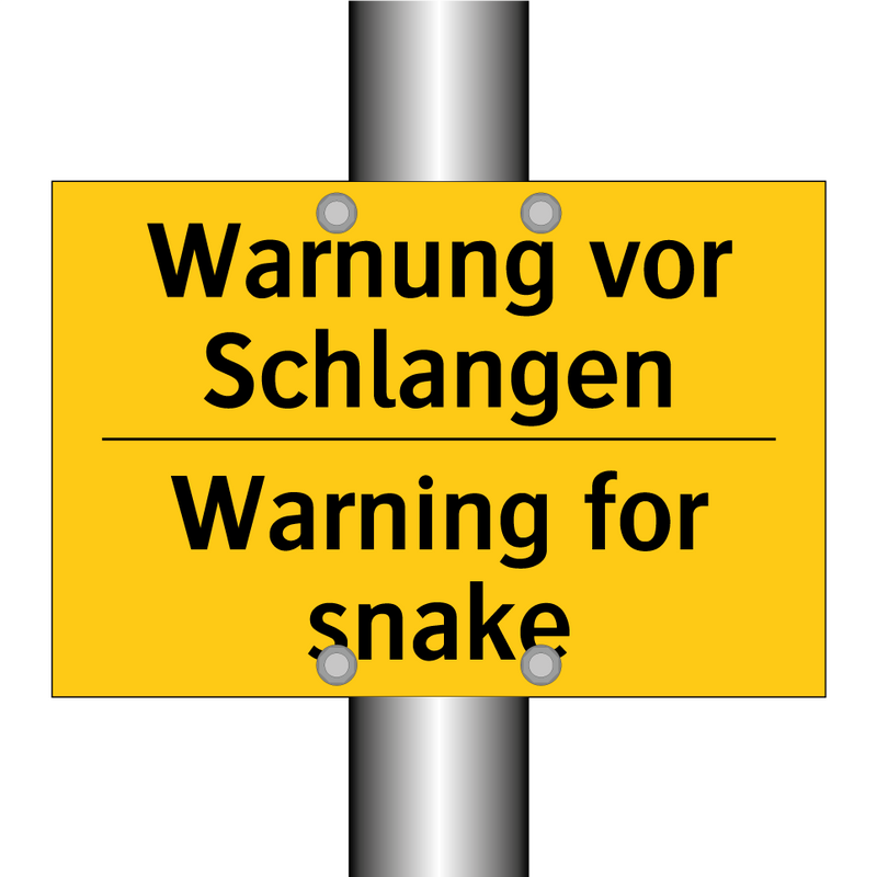 Warnung vor Schlangen - Warning for snake