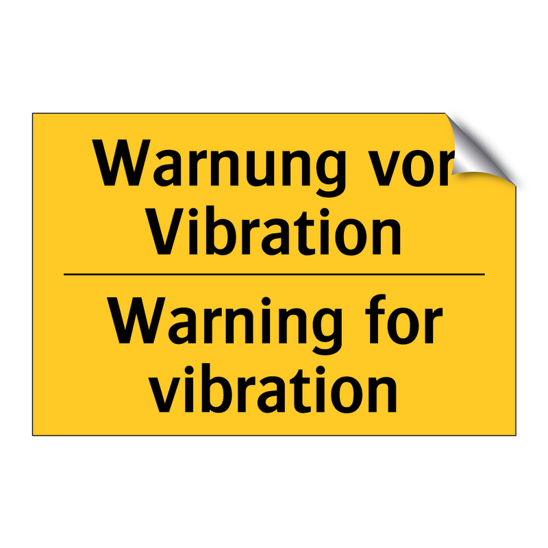 Warnung vor Vibration - Warning for vibration