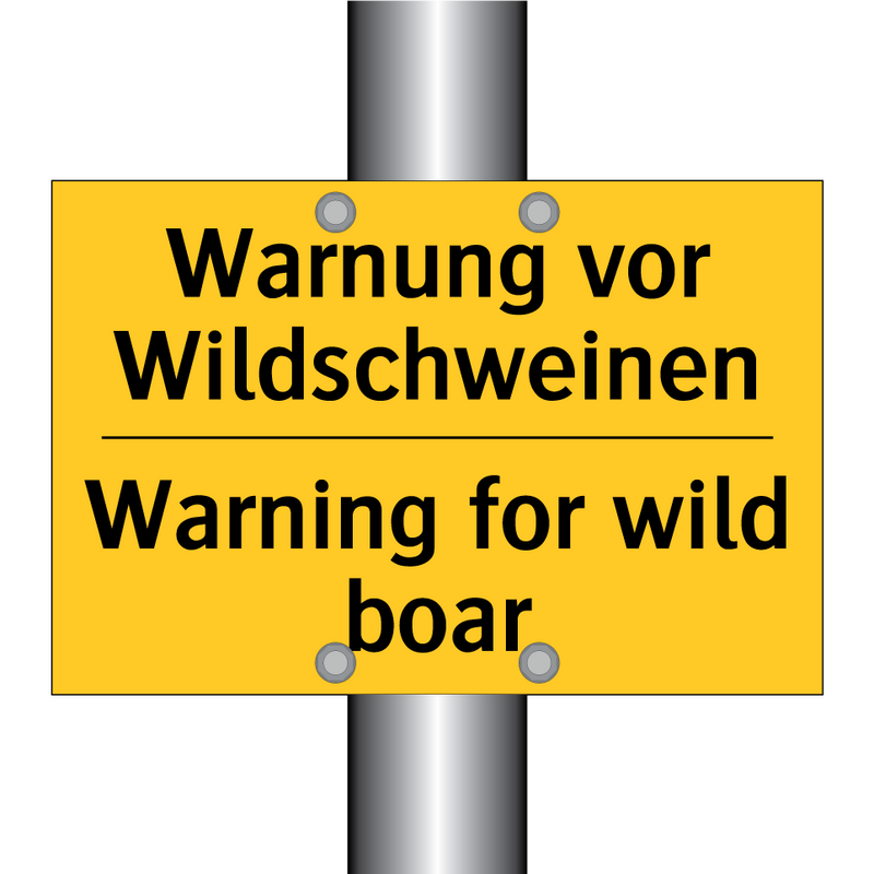 Warnung vor Wildschweinen - Warning for wild boar