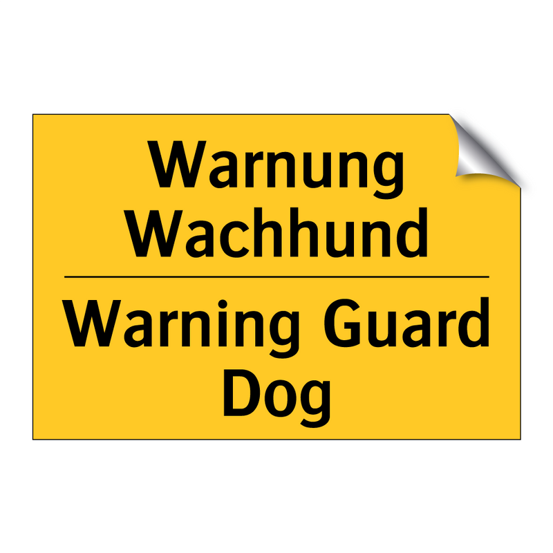 Warnung Wachhund - Warning Guard Dog