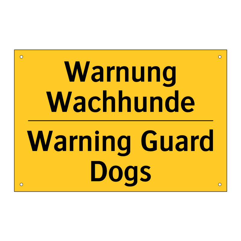 Warnung Wachhunde - Warning Guard Dogs