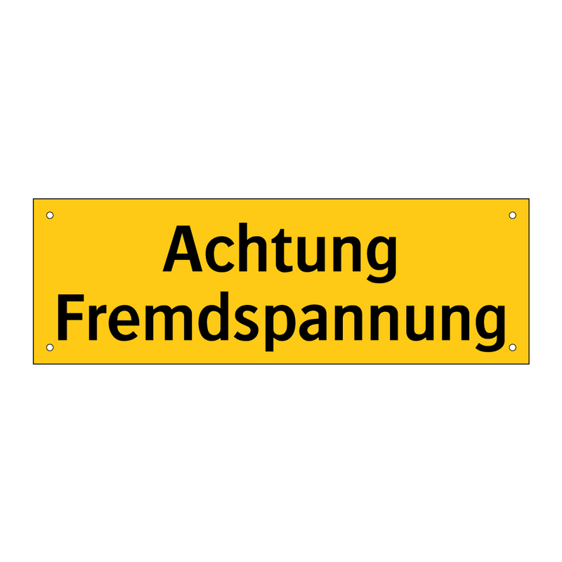 Achtung Fremdspannung