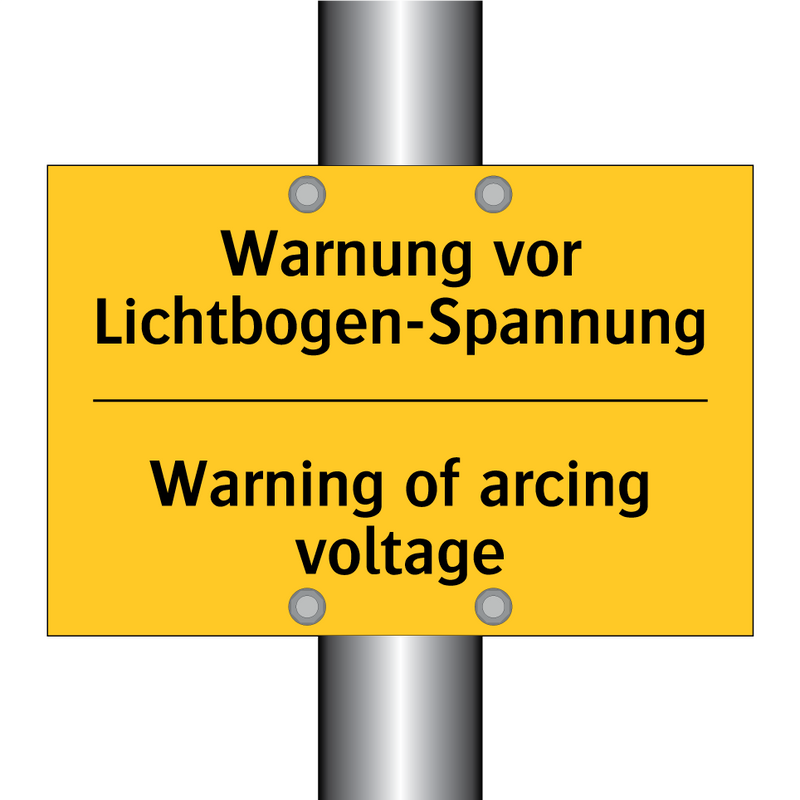 Warnung vor Lichtbogen-Spannung/.../ - Warning of arcing voltage