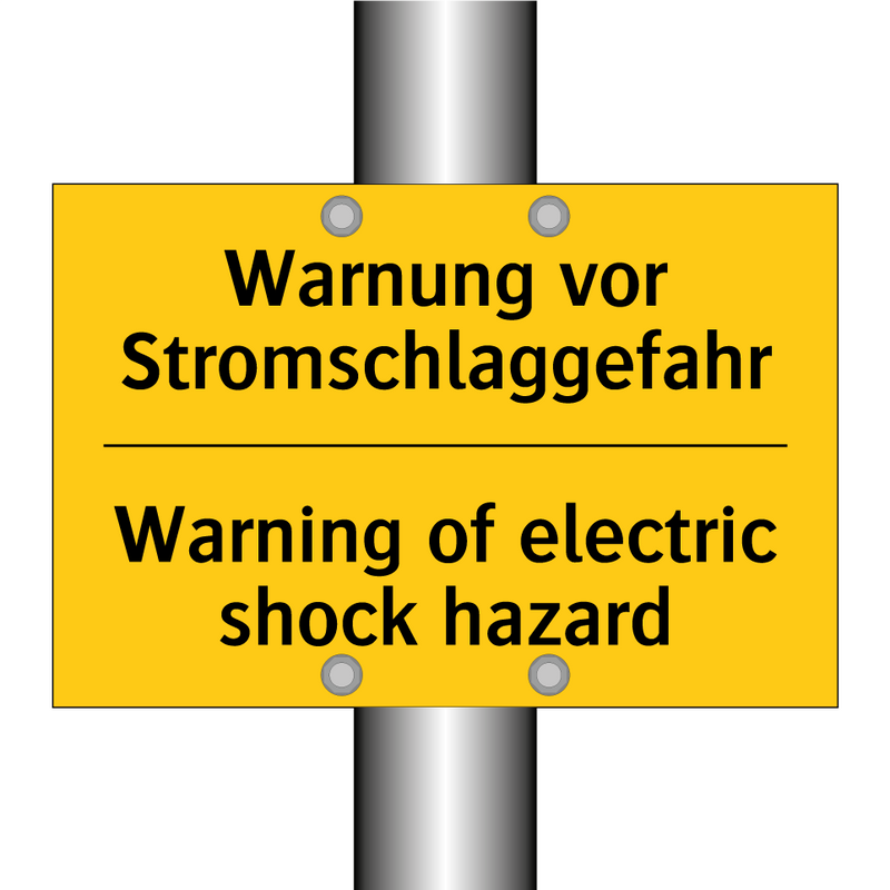 Warnung vor Stromschlaggefahr - Warning of electric shock hazard/.../