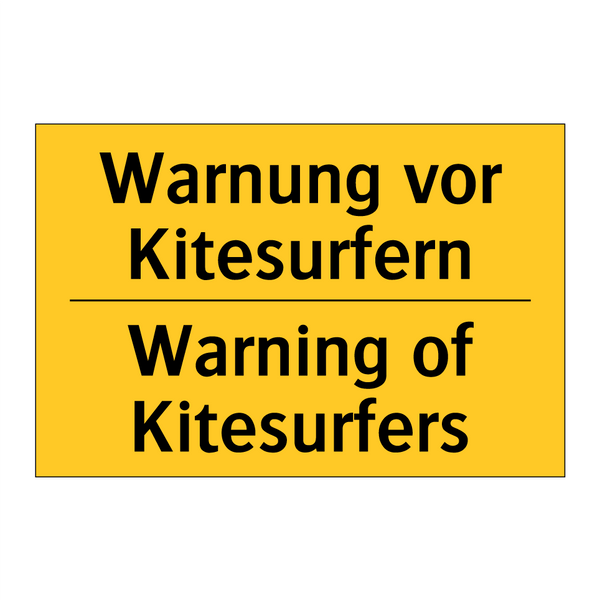 Warnung vor Kitesurfern - Warning of Kitesurfers