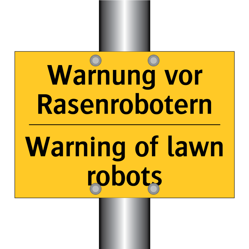 Warnung vor Rasenrobotern - Warning of lawn robots