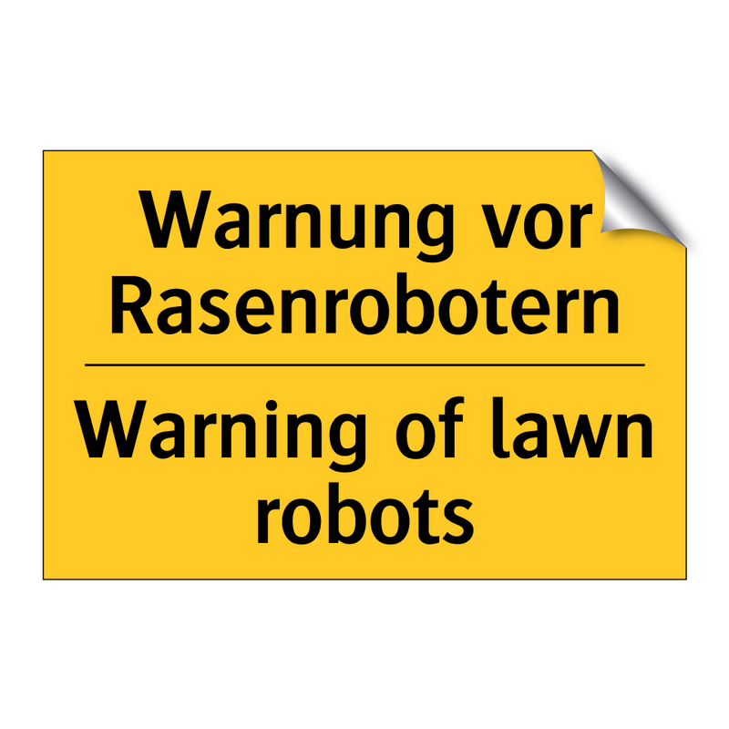 Warnung vor Rasenrobotern - Warning of lawn robots