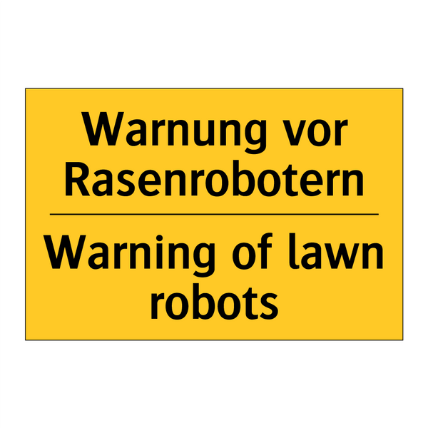 Warnung vor Rasenrobotern - Warning of lawn robots