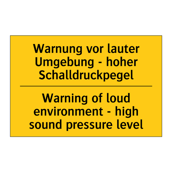 Warnung vor lauter Umgebung - /.../ - Warning of loud environment - /.../