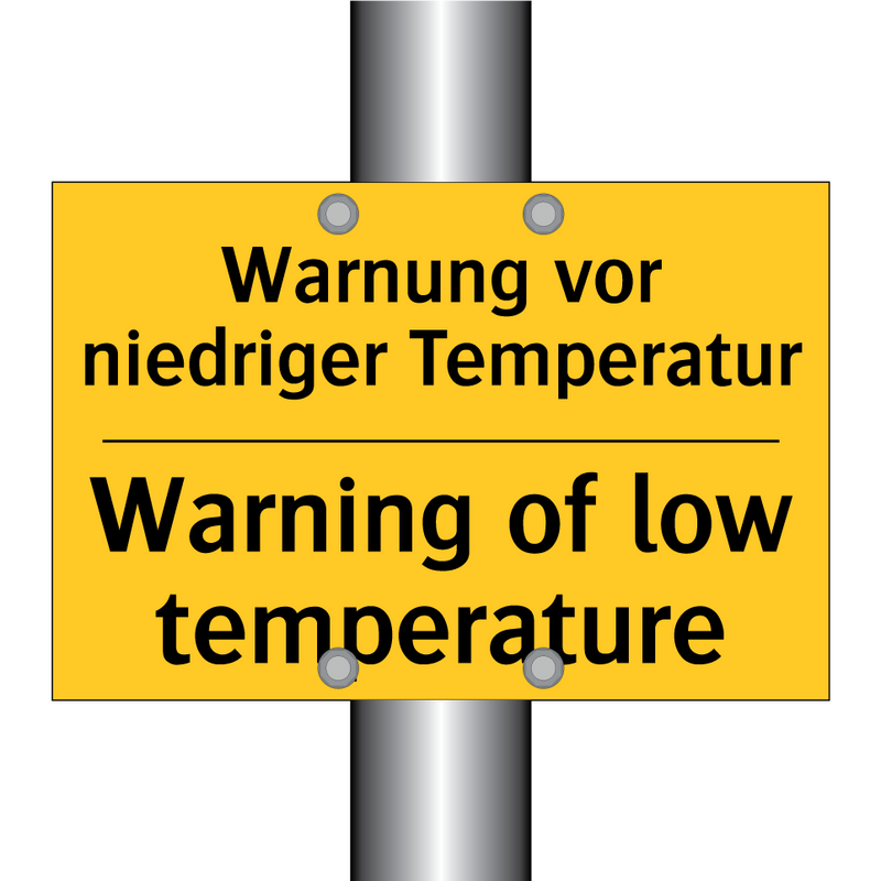 Warnung vor niedriger Temperatur/.../ - Warning of low temperature