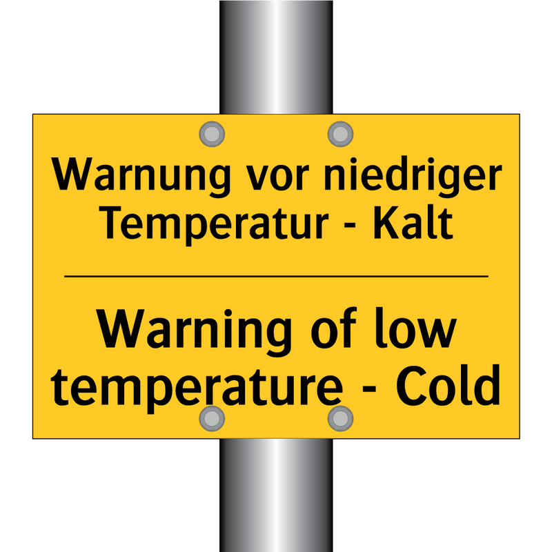 Warnung vor niedriger Temperatur /.../ - Warning of low temperature - Cold/.../