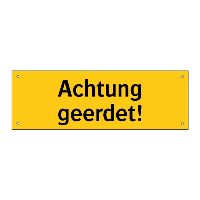 Achtung geerdet!