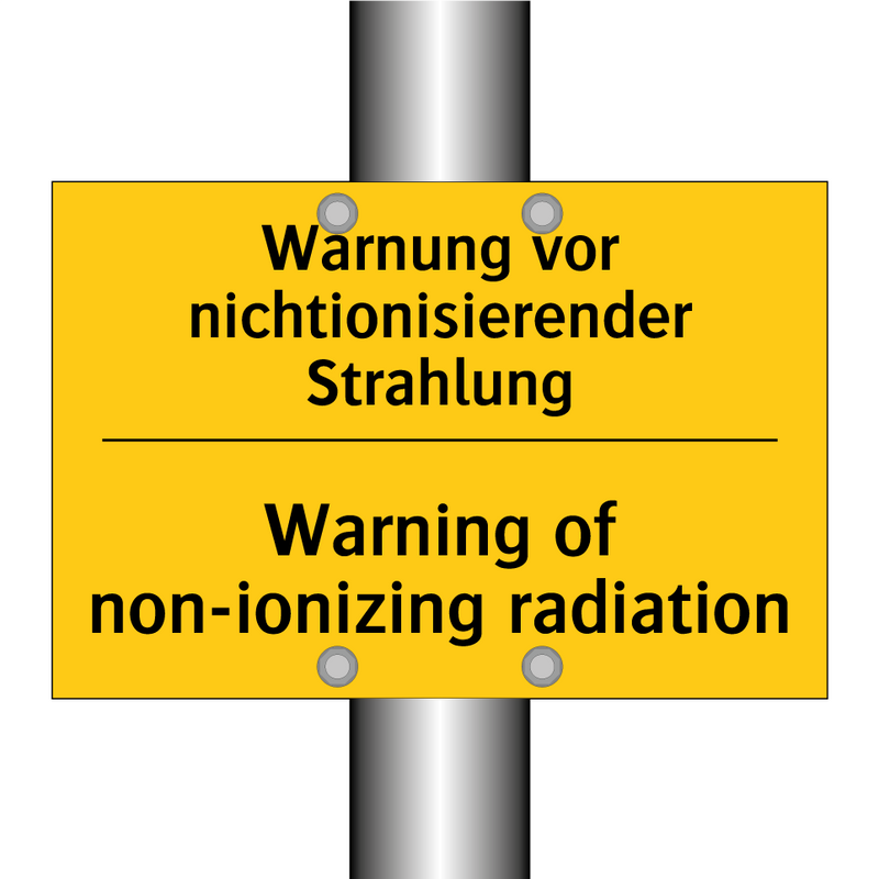 Warnung vor nichtionisierender /.../ - Warning of non-ionizing radiation/.../